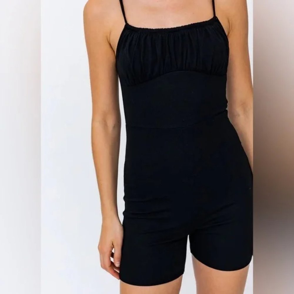 LE LIS KNIT RUCHED ROMPER - Picture 3 of 4